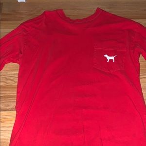 “Victoria Secret pink” Red long sleeve shirt